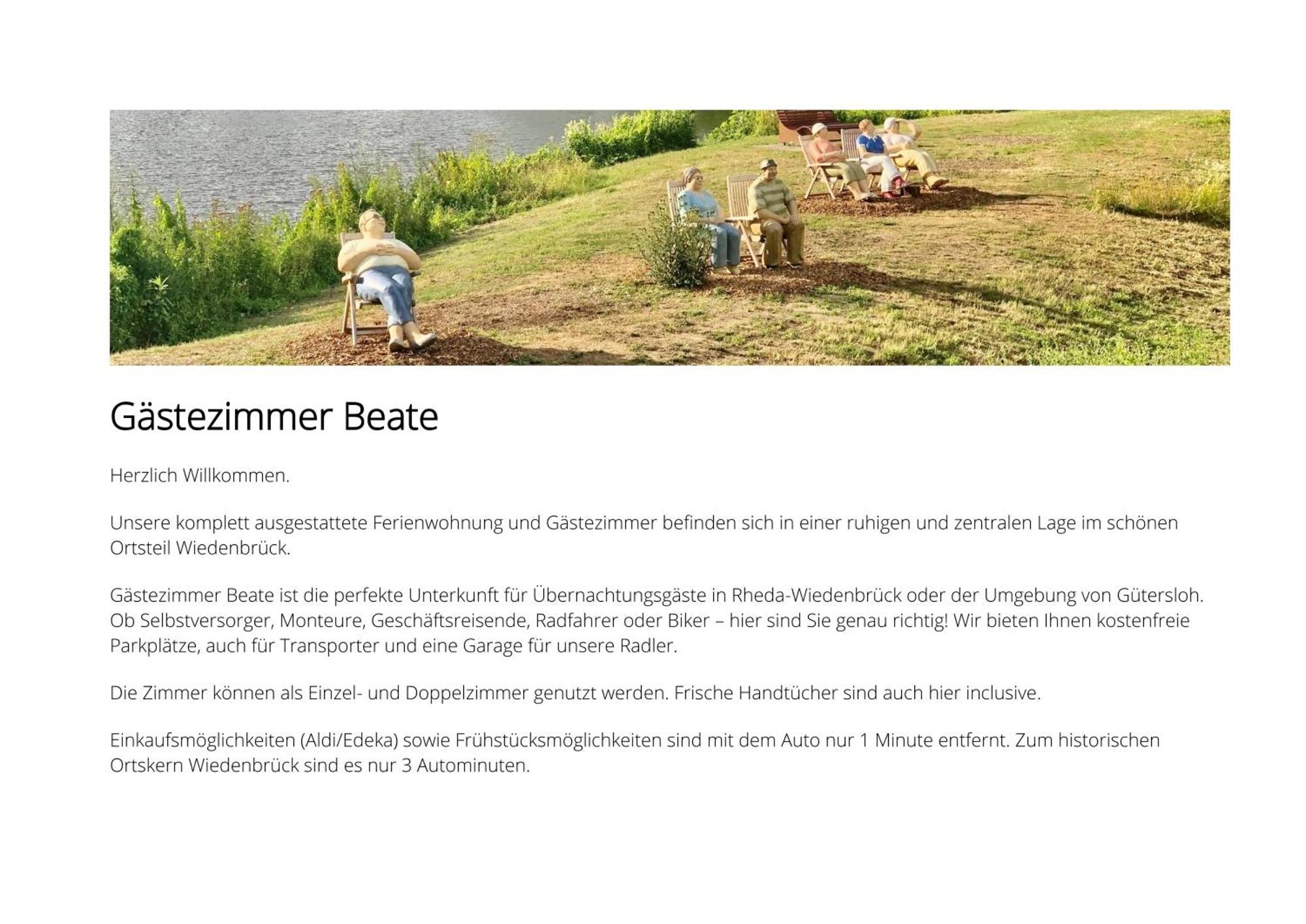 Gaestezimmer Beate Und Ferienwohnung Rheda Wiedenbrueck Ngoại thất bức ảnh